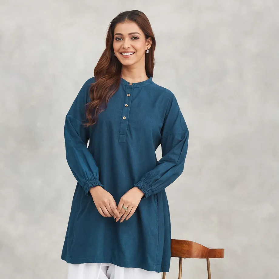 Bottle Green Short Kurta